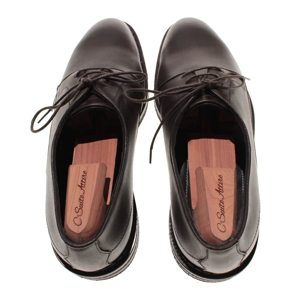 Di Bianco NWD Derby Dress Shoes Size 10 US in Dark Brown Leather Made in Italy